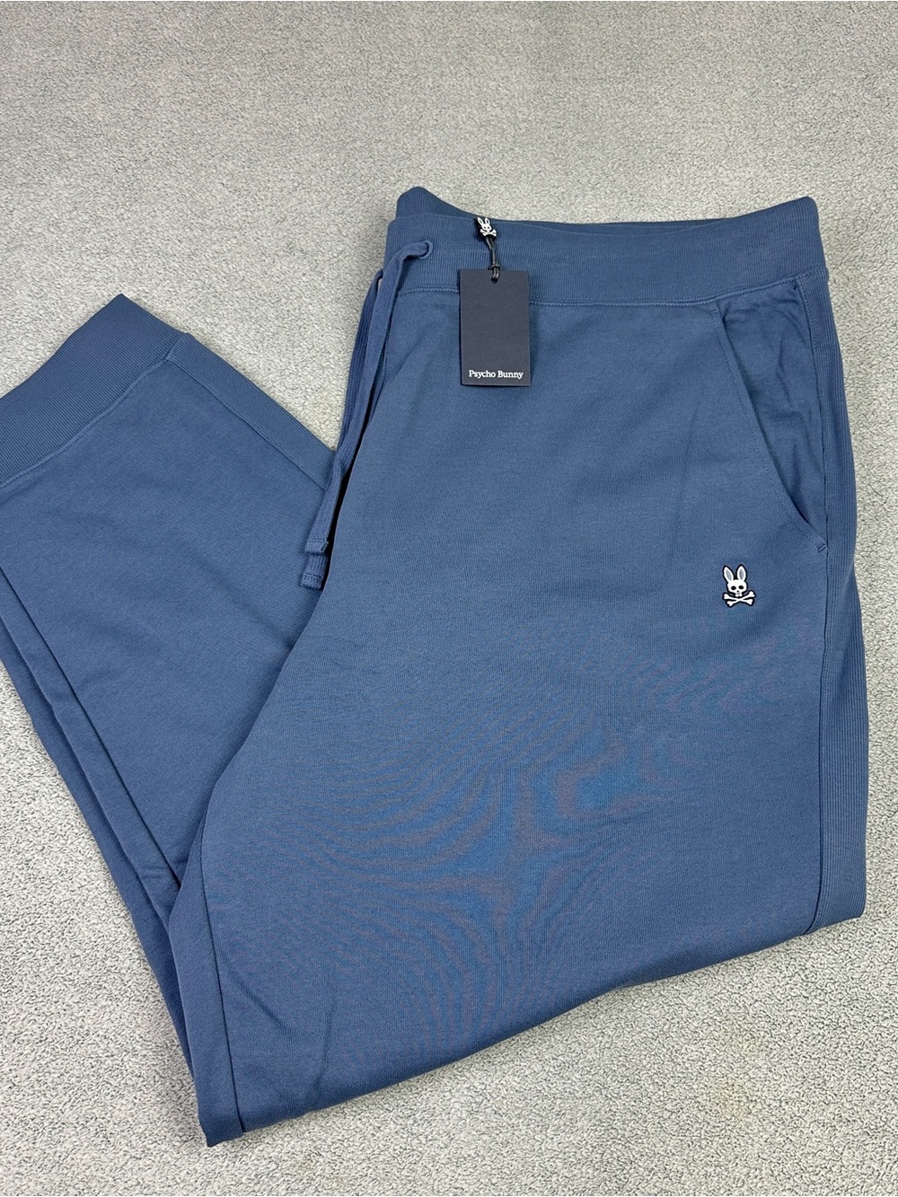 Psycho Bunny Levy Essential Fleece Sweatpants Mens 4XLT Vintage Indigo NEW READ*
